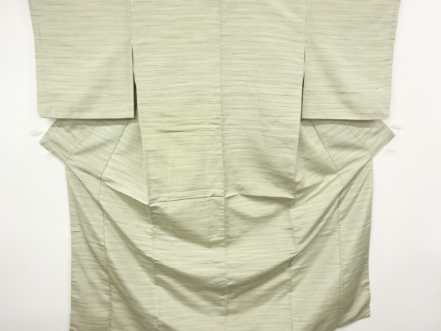 JAPANESE KIMONO / ANTIQUE KIMONO / SILK / TSUMUGI / WOVEN STRIPE